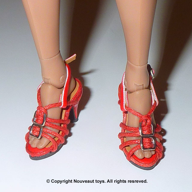 Red Straps Heel Shoes #3